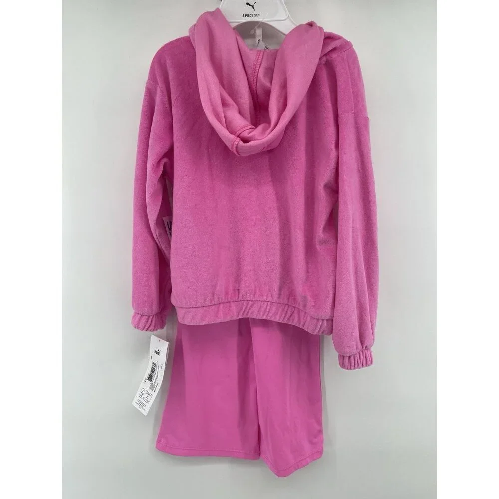 NWT PUMA SIZE 24 MONTHS 2 PIECE‎ TRACK JOGGING SWEAT Pink Black Girls Athletic